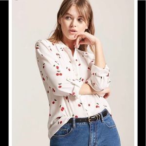 Forever 21 Cherry Print Bottom Down